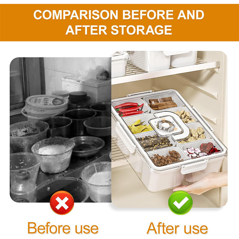 SAKER® Divided Serving Tray with Lid and Handle
