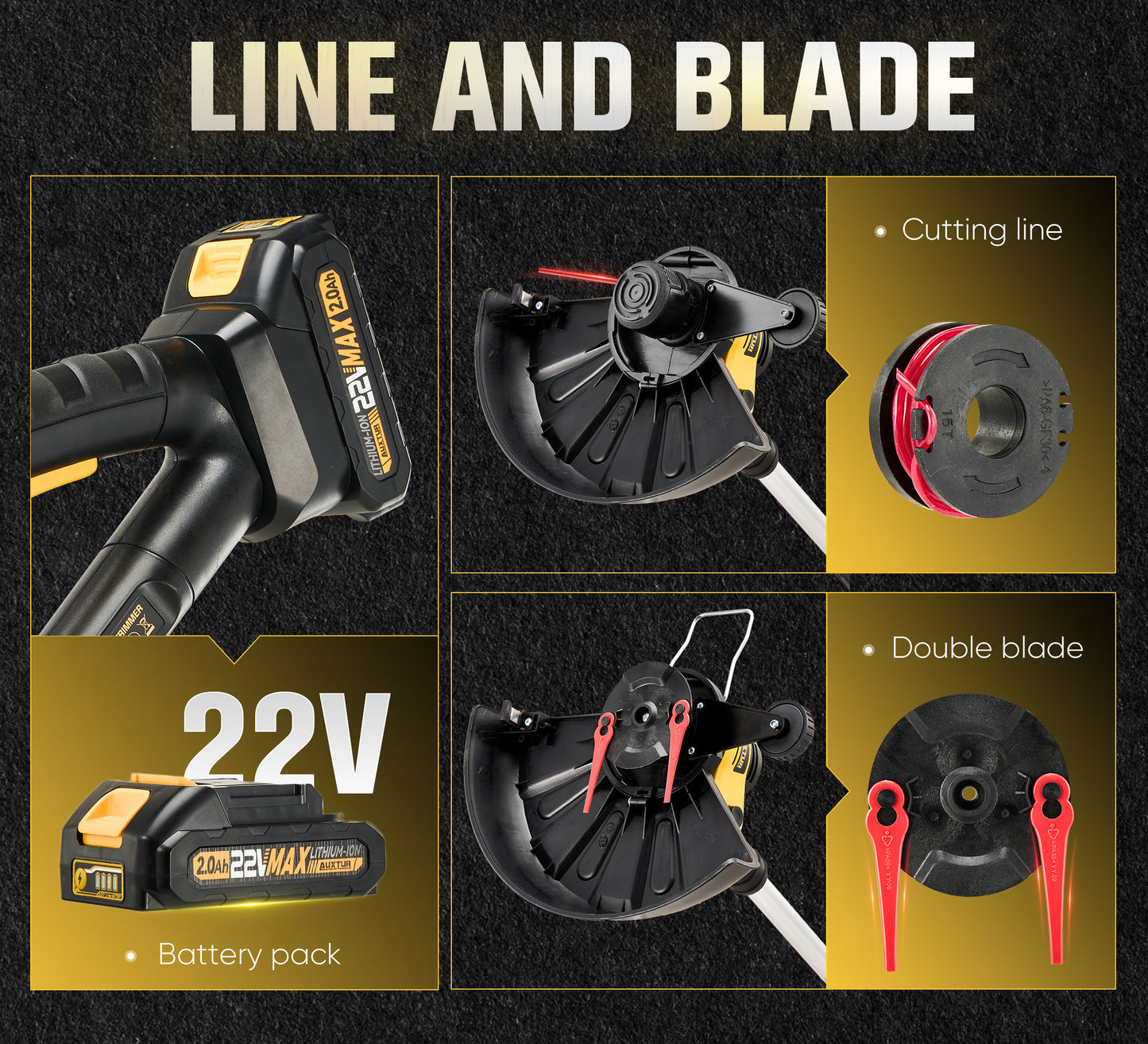 AUXTUR 22V Cordless String Trimmers