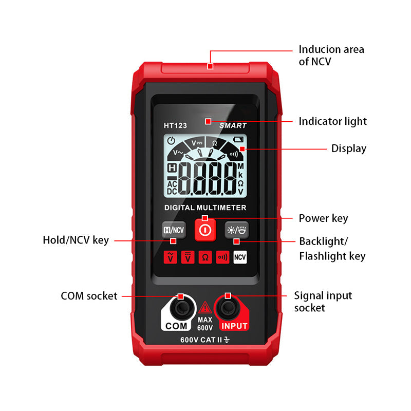 SAKER Digital Multimeter(RED)