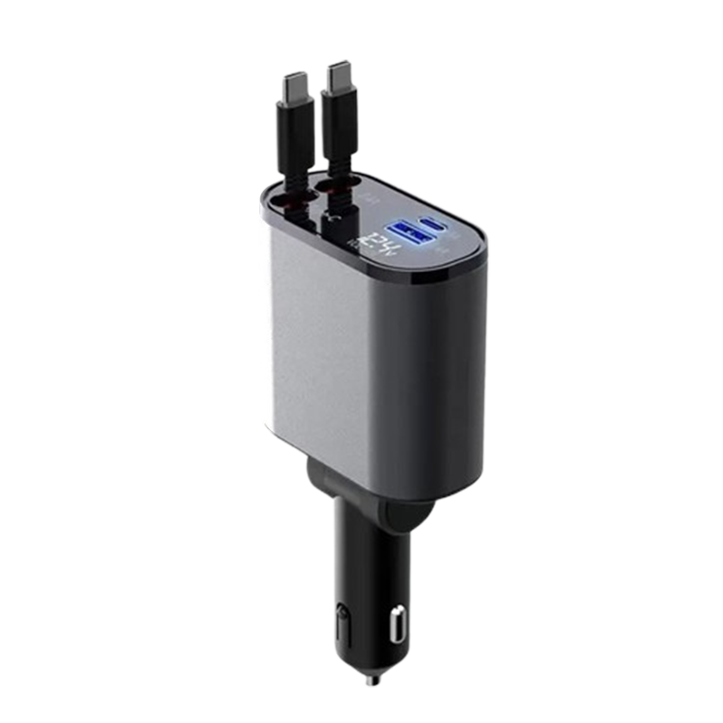 SAKER® 4 in 1 Retractable Car Charger