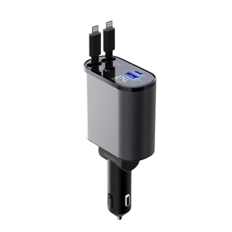 SAKER® 4 in 1 Retractable Car Charger