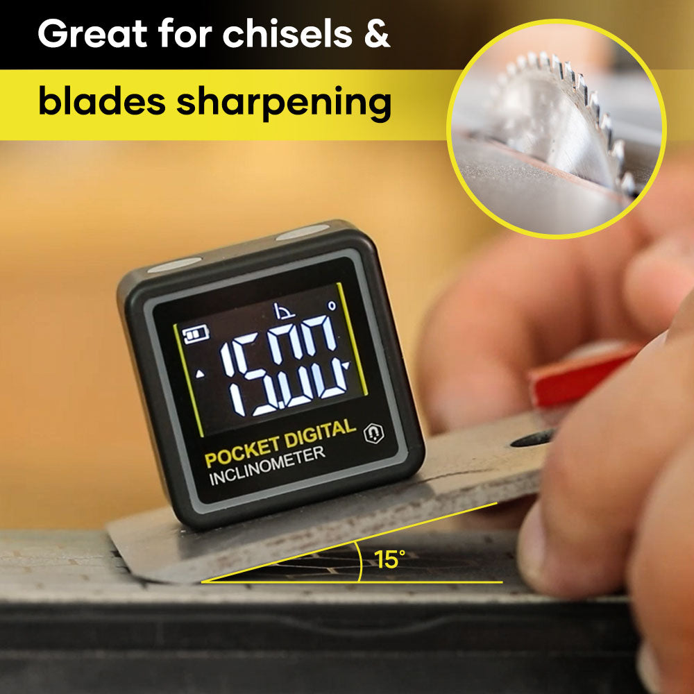 Saker Portable Mini Digital Angle Finder Magnetic