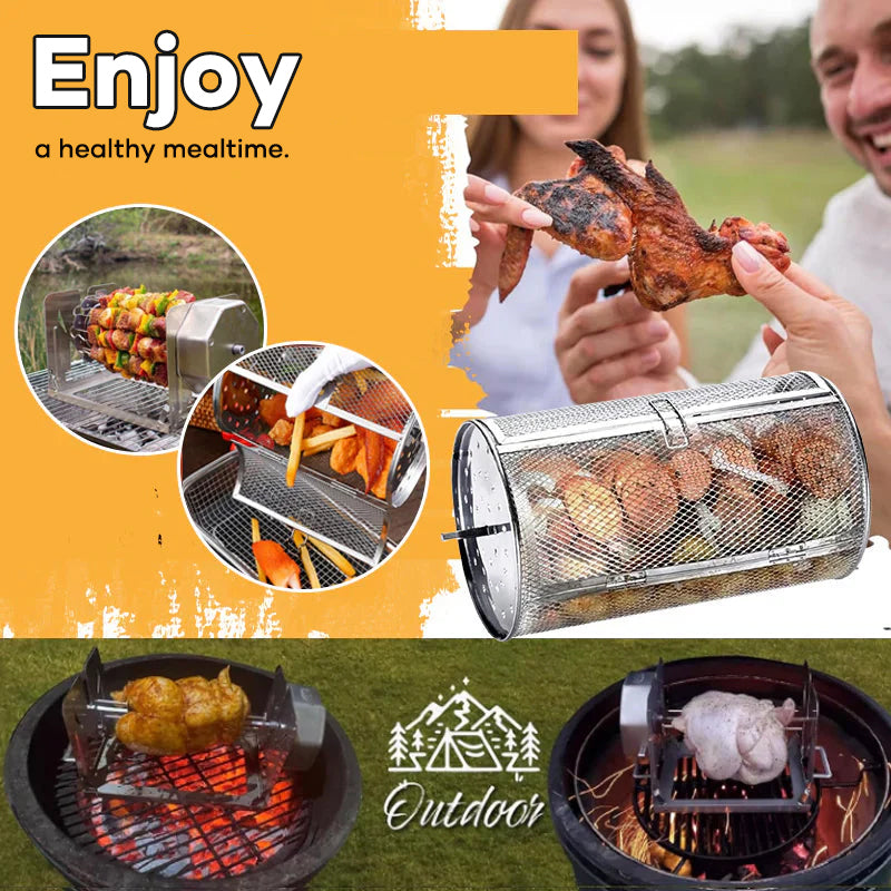SAKER® Automatic Rotating Stainless Steel Grill