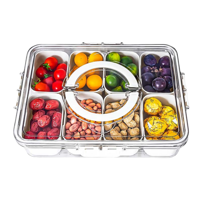 SAKER® Divided Serving Tray with Lid and Handle