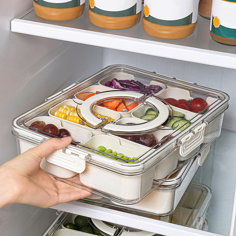 SAKER® Divided Serving Tray with Lid and Handle