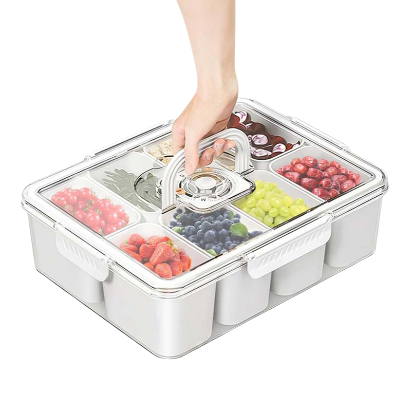 SAKER® Divided Serving Tray with Lid and Handle