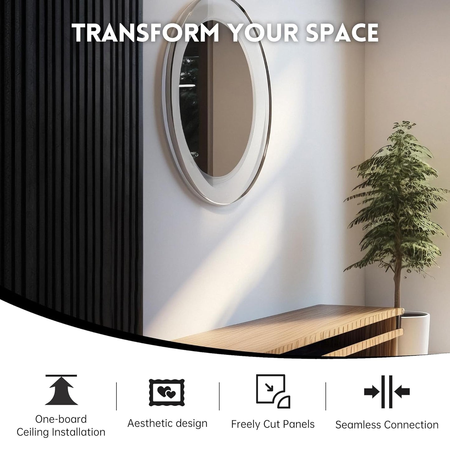 SAKER® Wood Panels for Wall and Ceiling, 2 Pack