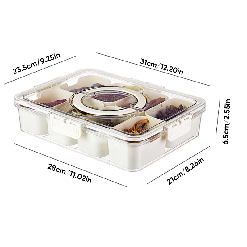 SAKER® Divided Serving Tray with Lid and Handle