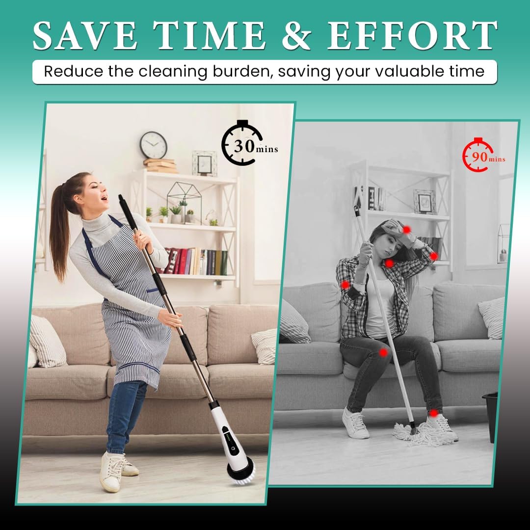 SAKER® Cordless Electric Spin Scrubber