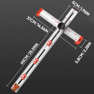 SAKER® 4 in 1 Drilling Positioning Ruler