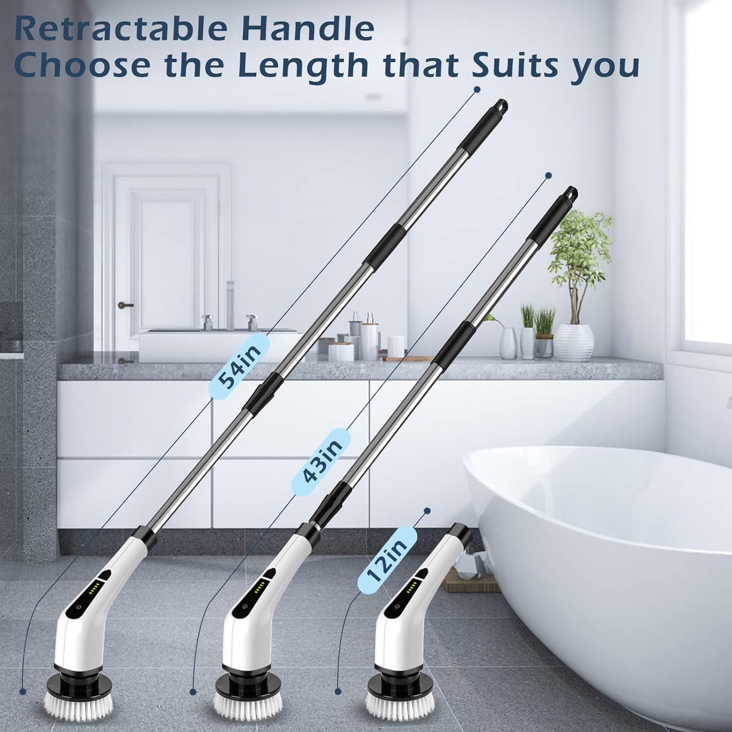 SAKER® Cordless Electric Spin Scrubber