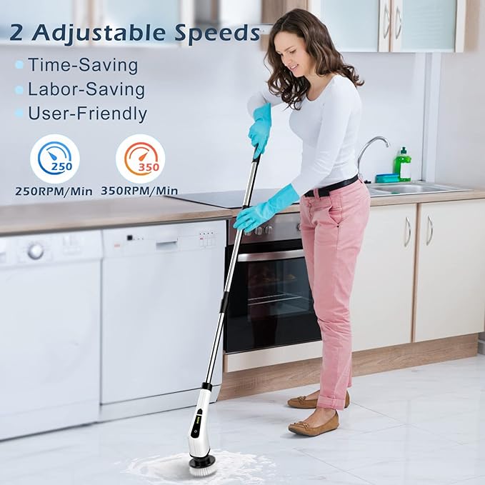 SAKER® Cordless Electric Spin Scrubber