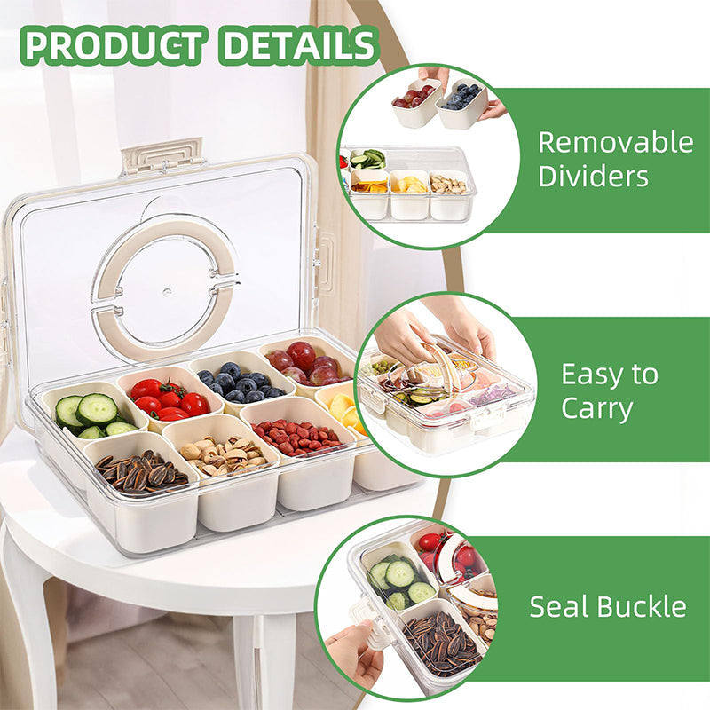 SAKER® Divided Serving Tray with Lid and Handle