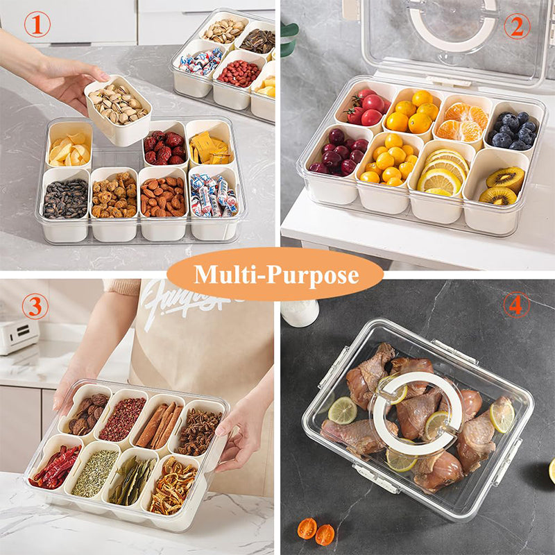 SAKER® Divided Serving Tray with Lid and Handle