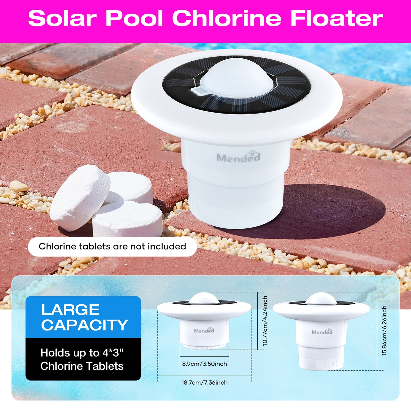 SAKER® Solar Pool Chlorine Floater
