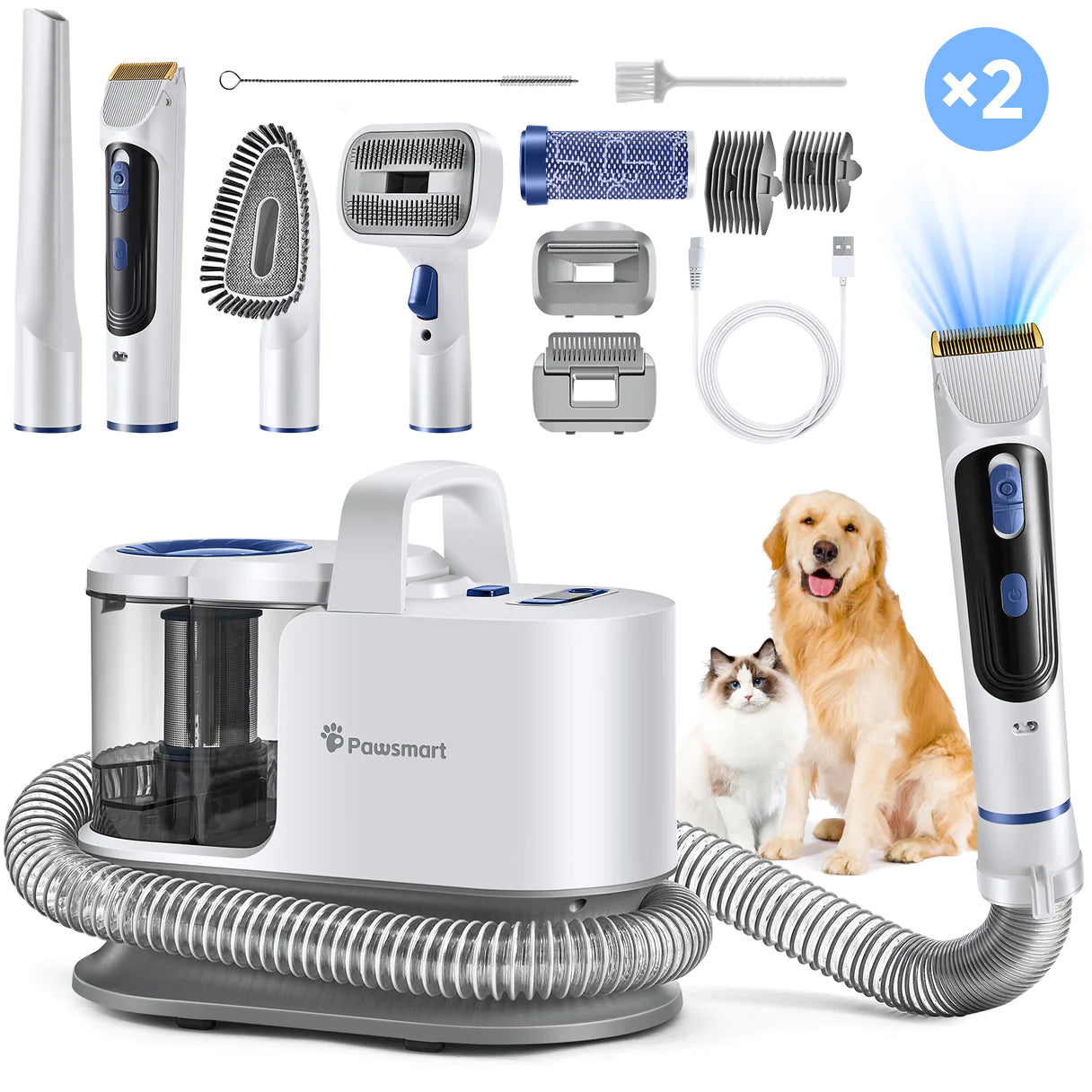 Pawsmart Pet Grooming Vacuum Kit