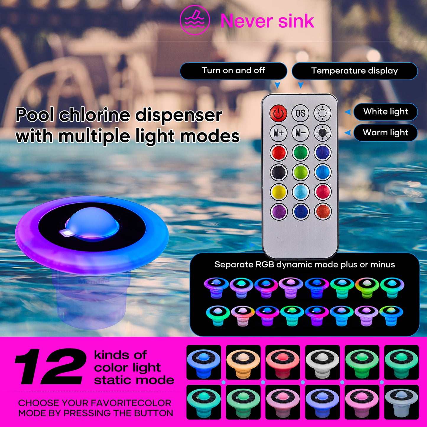 SAKER® Solar Pool Chlorine Floater