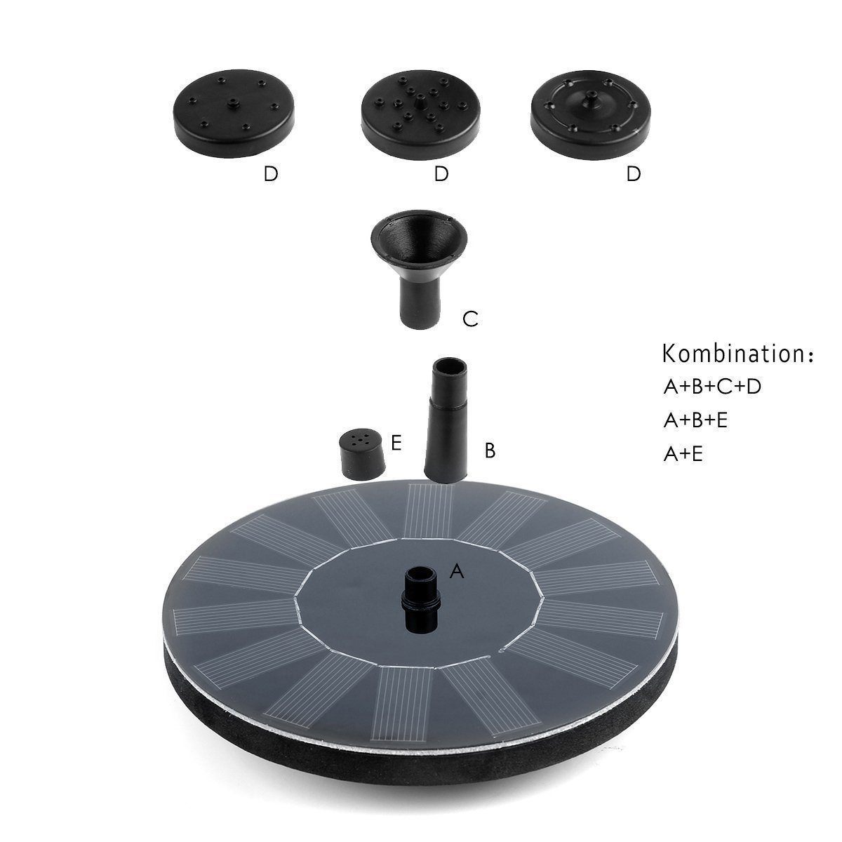 Saker Solar Powered Water Fountain