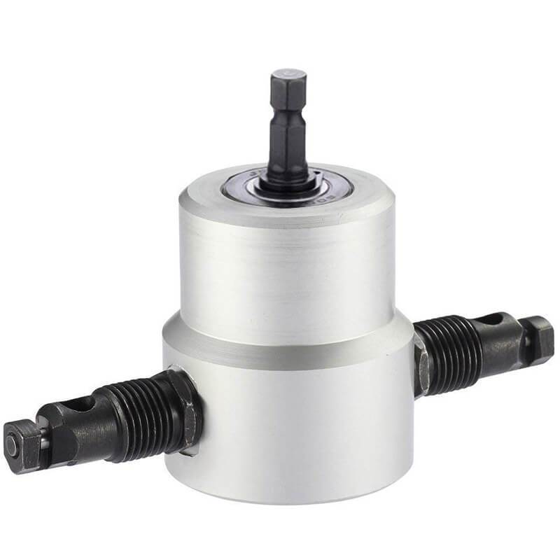 Saker Zipbite - Nibbler Cutter Drill Attachment Double Head Metal Sheet