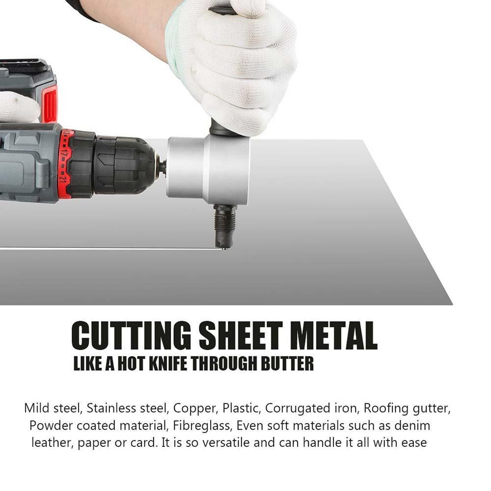 Saker Zipbite - Nibbler Cutter Drill Attachment Double Head Metal Sheet