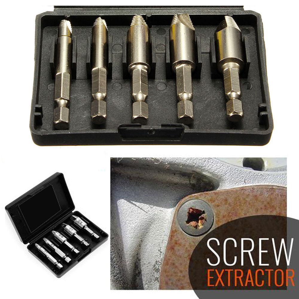 Saker Damaged Screw Extractor,Set of 5