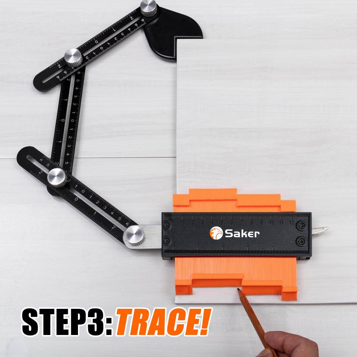 Saker® Contour Gauge Profile Tool With Opening Locator