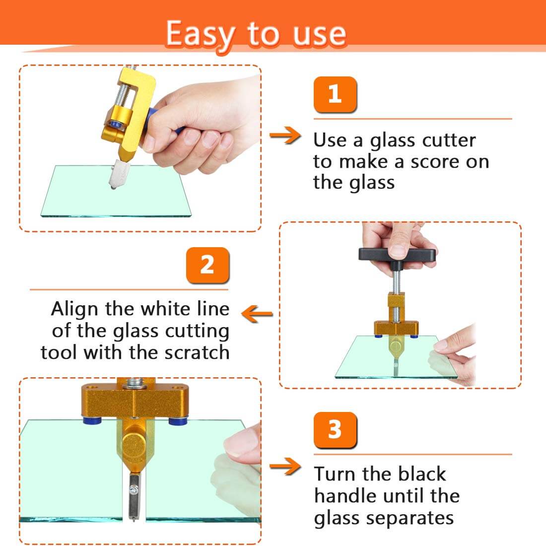 Saker 2 in 1 Integrated Glass & Tile Cutter