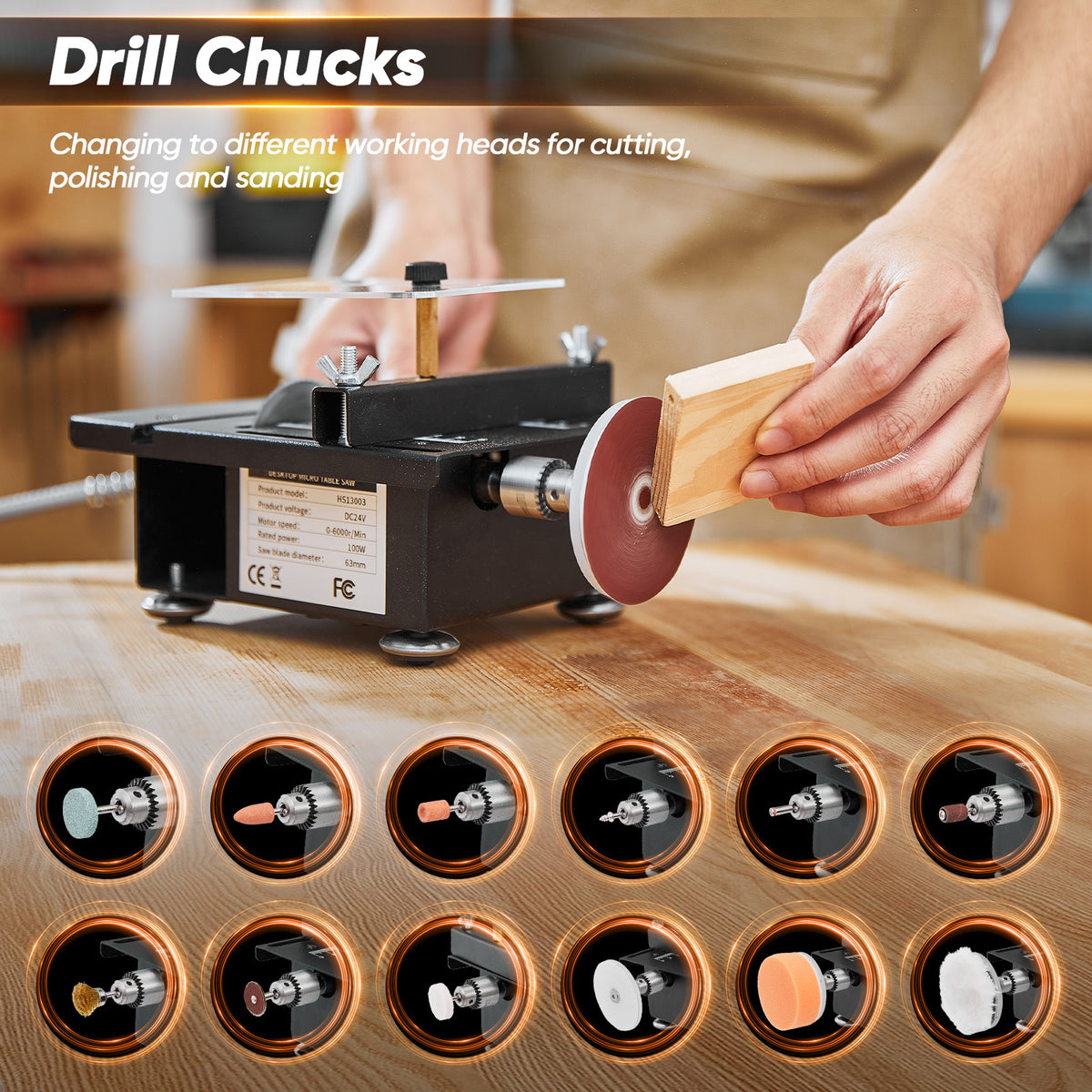 SAKER® Mini Multi-Functional Table Saw