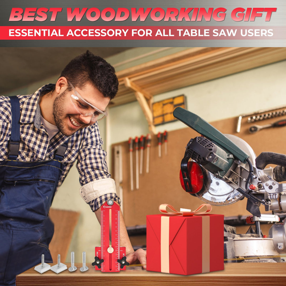 Saker® Thin Rip Jig Table Saw Jig Guide