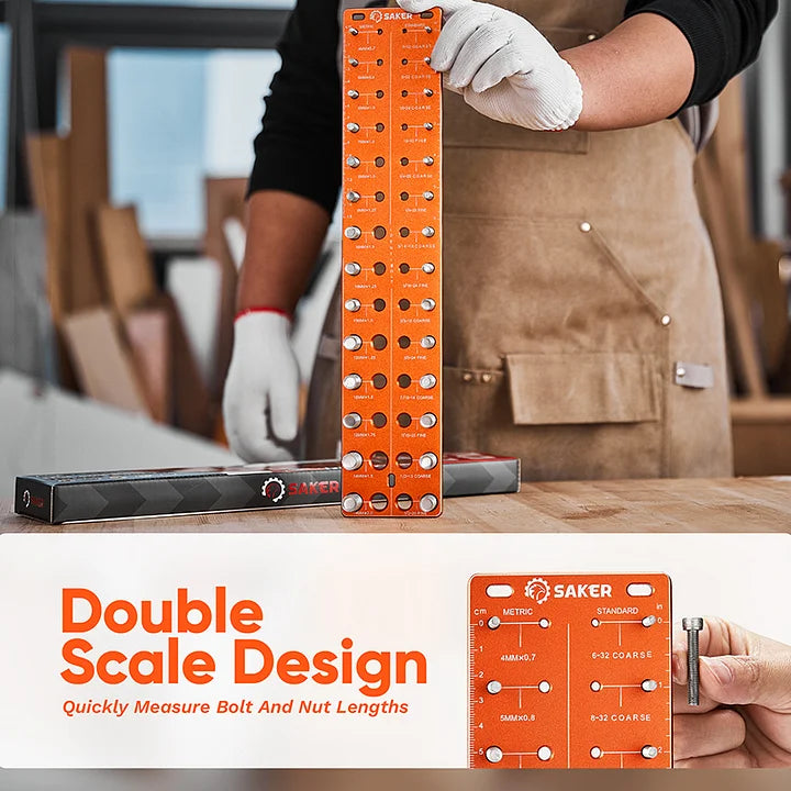 SAKER® Nut and Bolt Thread Checker