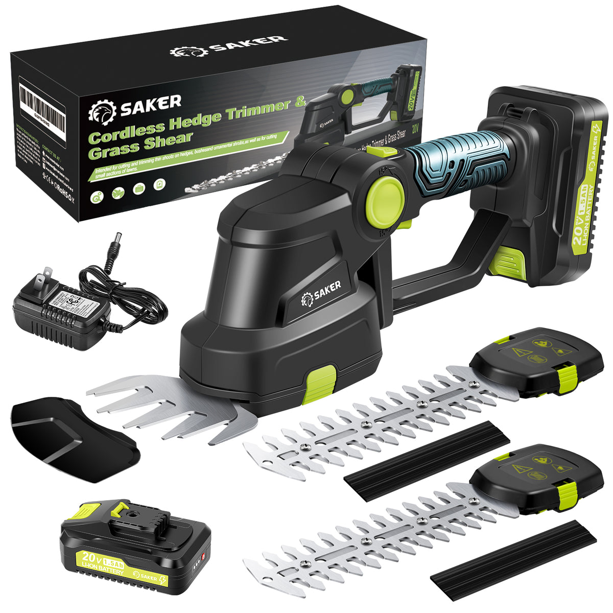 Saker® Cordless Hedge Trimmer