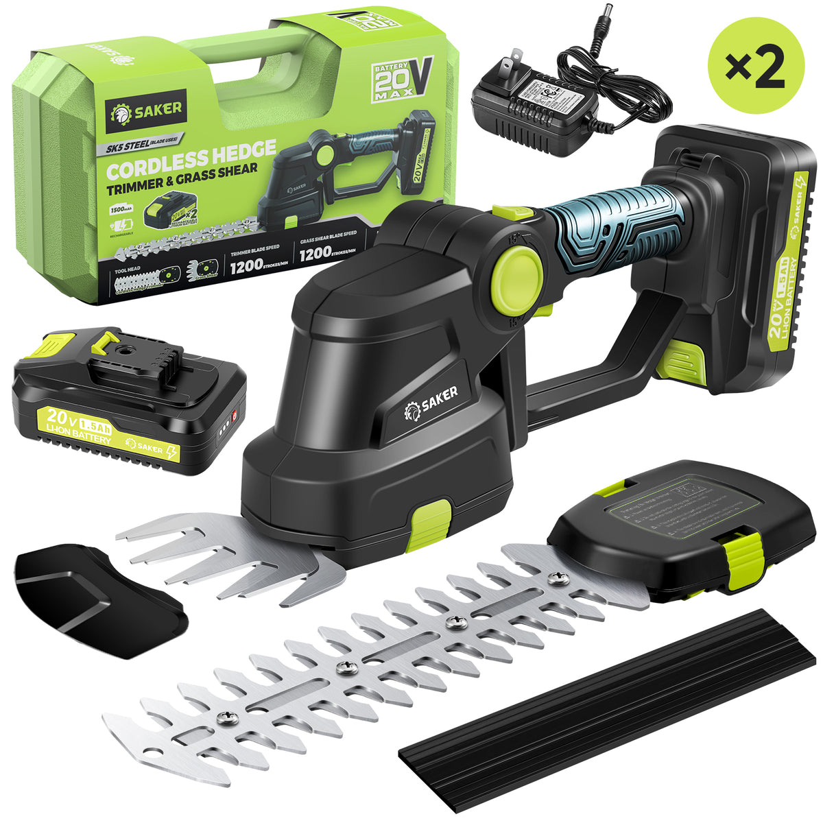 Saker® Cordless Hedge Trimmer