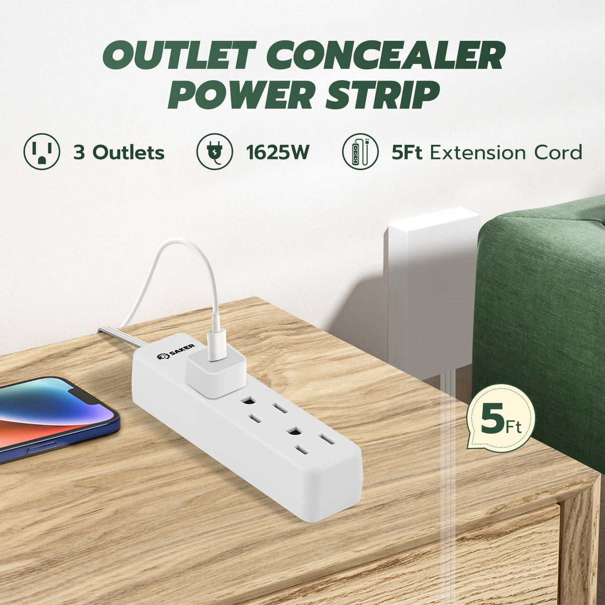 SAKER® Ultra-Thin Outlet Concealer
