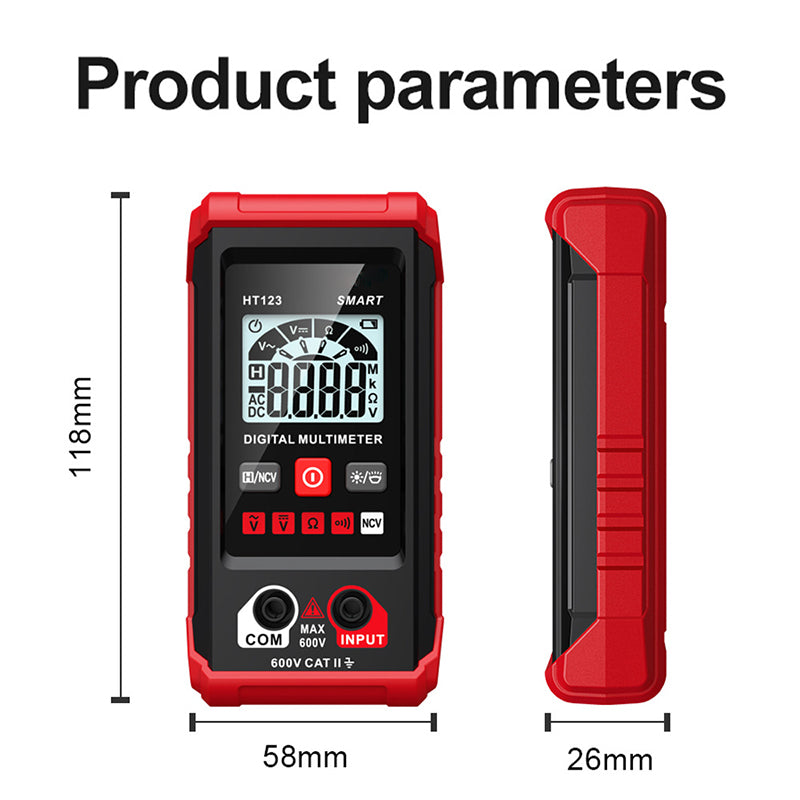 SAKER Digital Multimeter（RED)