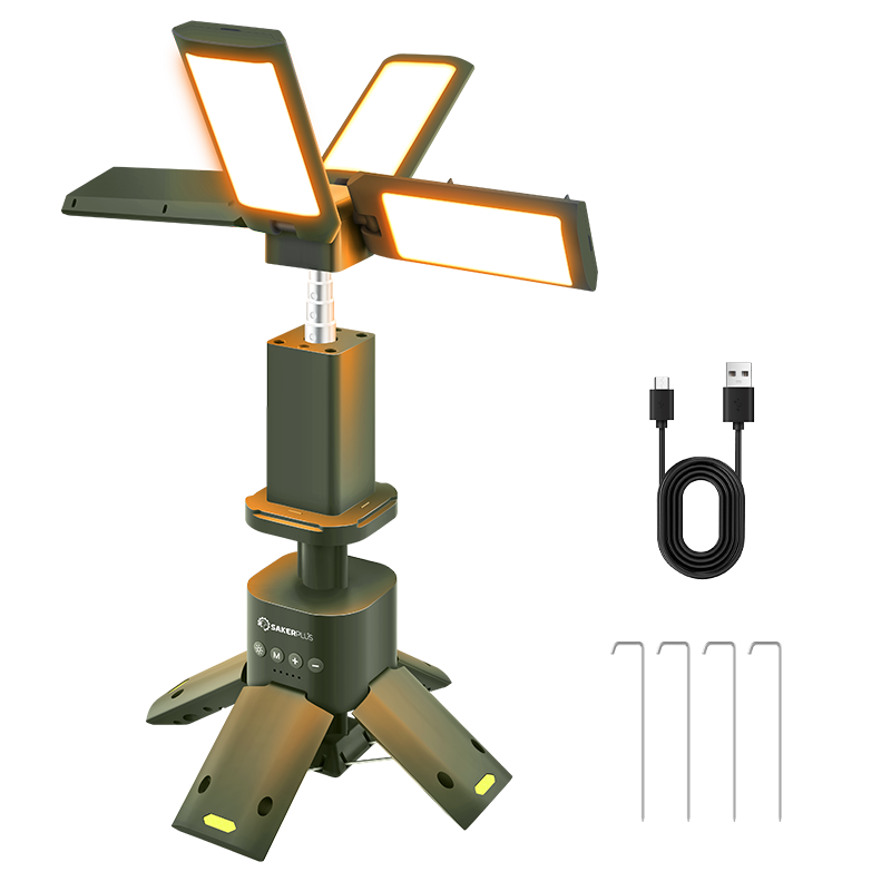 Saker® Camping Lantern with Four Led Lamps