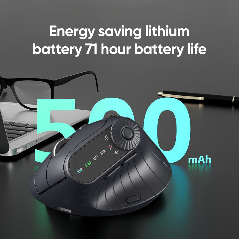 Sakerplus Ergonomic Triple-Connect Wireless Mouse
