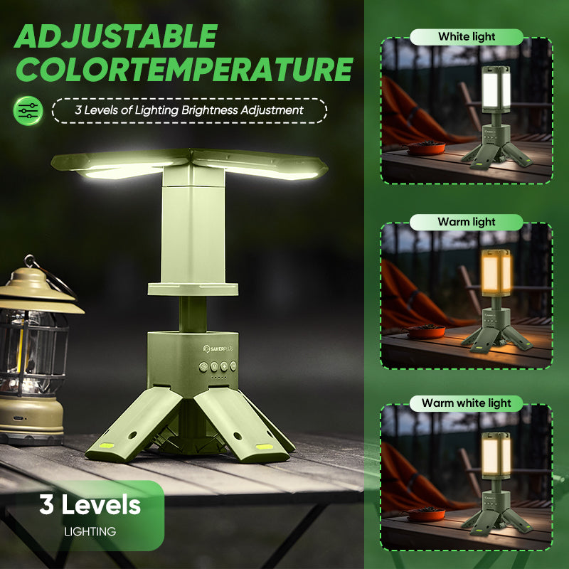Saker® Camping Lantern with Four Led Lamps