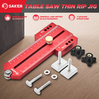 Saker® Thin Rip Jig Table Saw Jig Guide