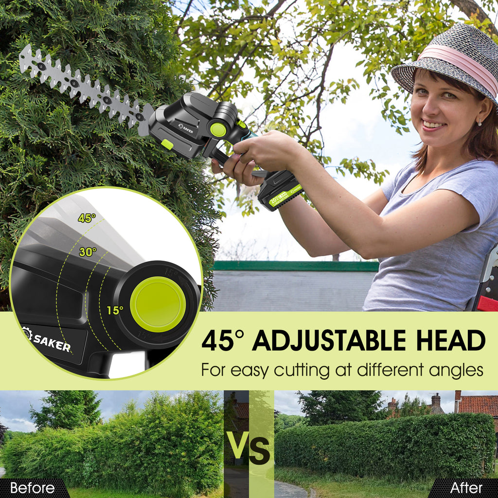 Saker® Cordless Hedge Trimmer