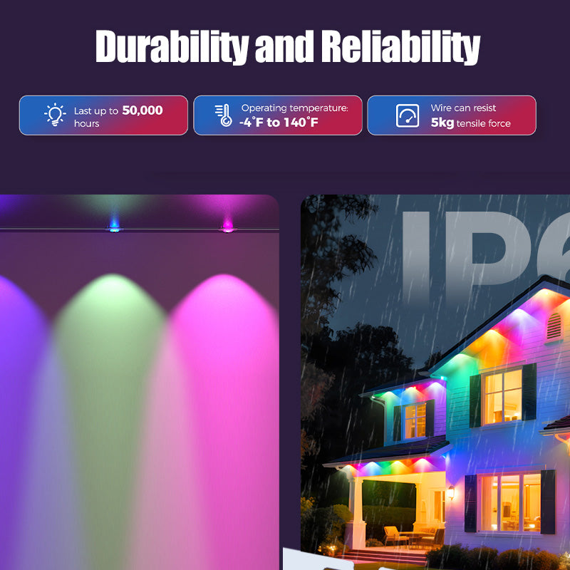 Saker® Smart RGB Outdoor Lights for Decor