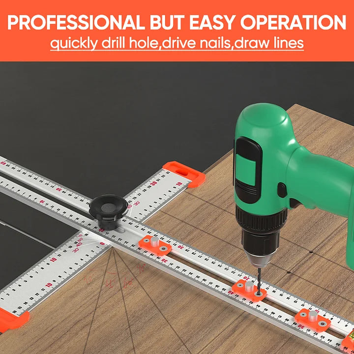 SAKER® 4 in 1 Drilling Positioning Ruler