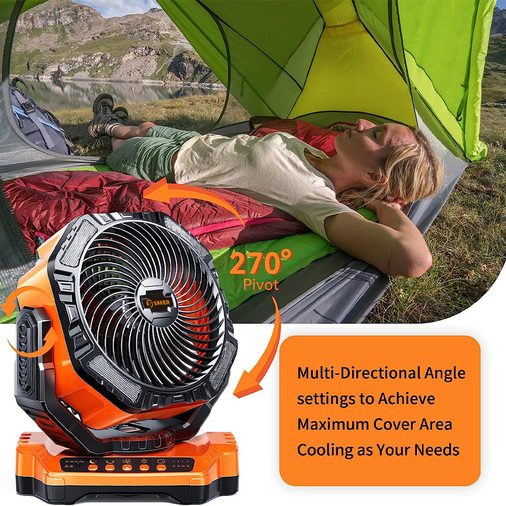 SAKER® Rechargeable Camping Fan