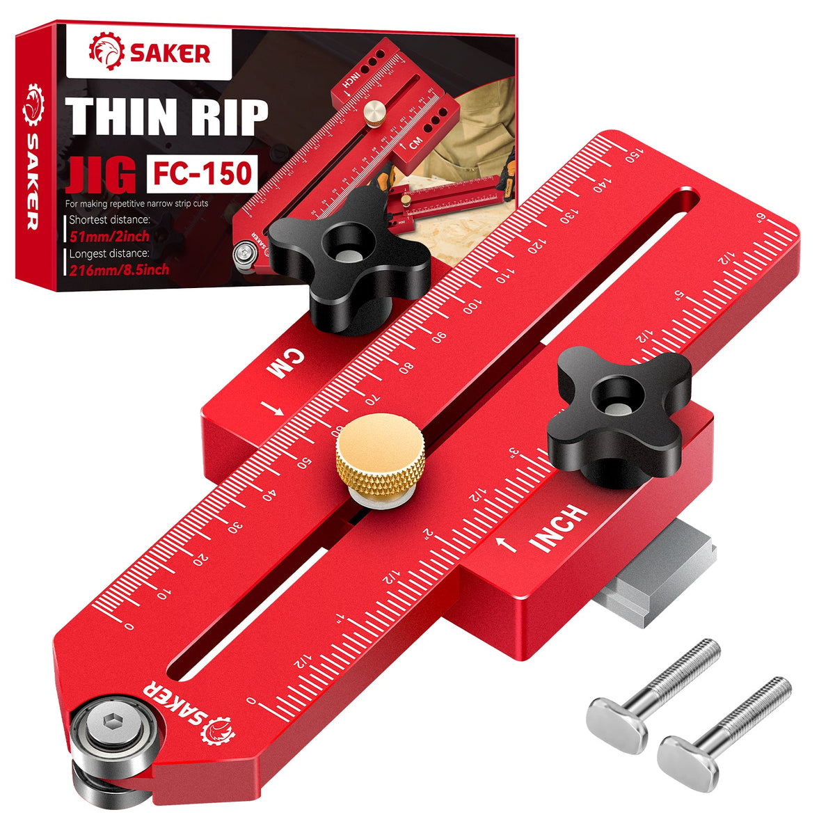 Saker® Thin Rip Jig Table Saw Jig Guide