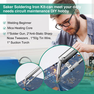 Saker Adjustable Temperature Soldering Iron Kit