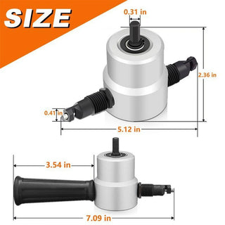 Saker Zipbite - Nibbler Cutter Drill Attachment Double Head Metal Sheet