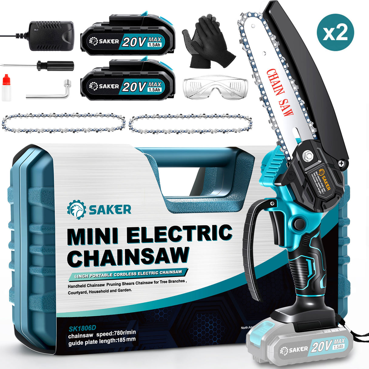 Saker Mini Chainsaw 6 Inch