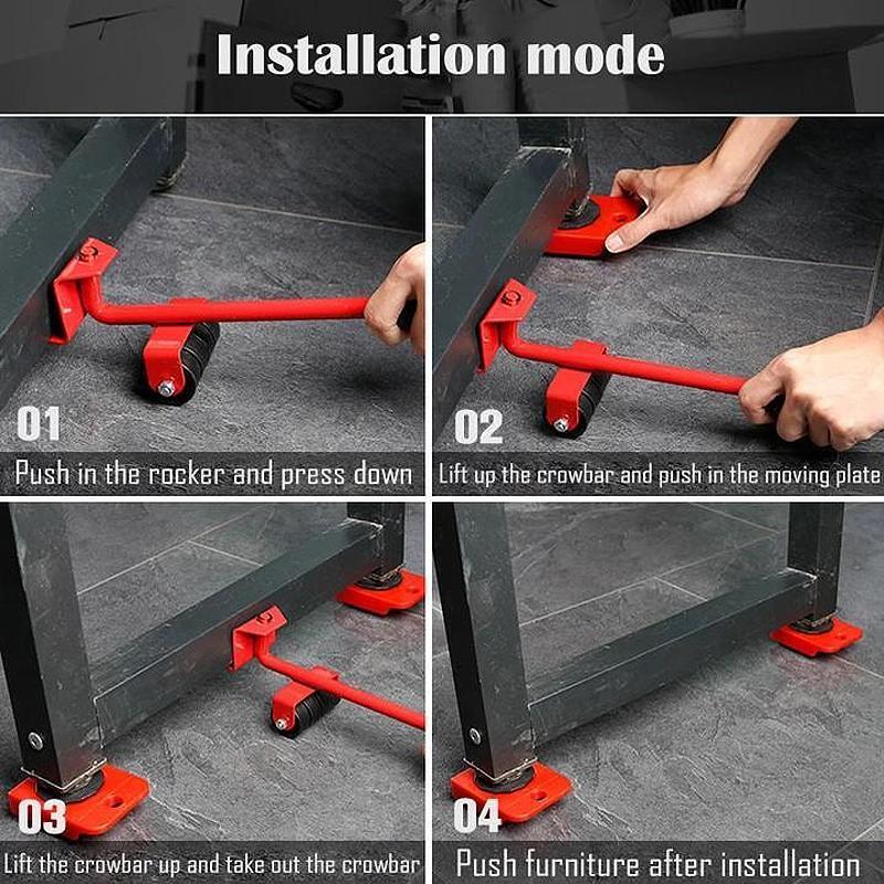 Saker Furniture Lifter Movers Tool Set, 4 Packs