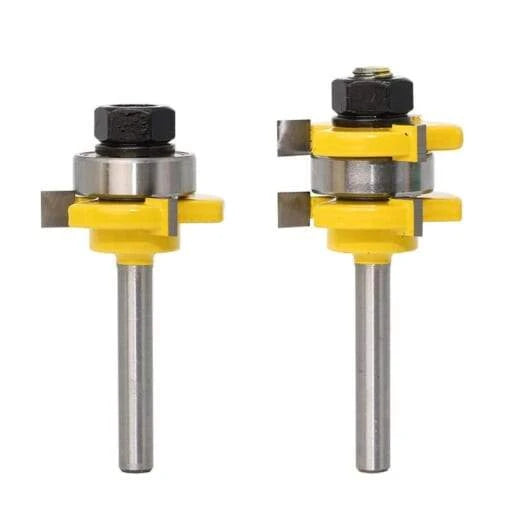 Saker 3-Teeth T-type Tenon Knife Cutter 2PCS - Yellow 1/4