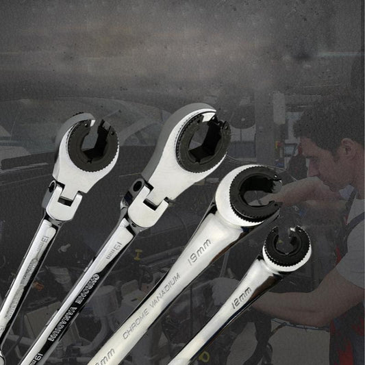 Saker Ratcheting Wrench with Flexible Head - for quick accessibility and convenience