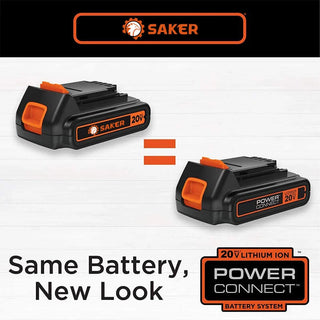 Saker® 20V Max Drill & Home Tool Kit, 68 Piece (LDX120PK)